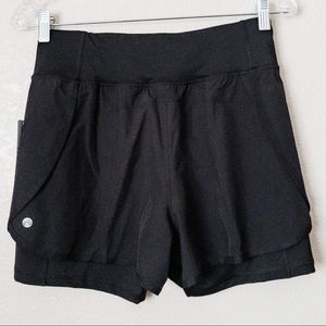 NEW Apana Black Running Gym Shorts with Lining